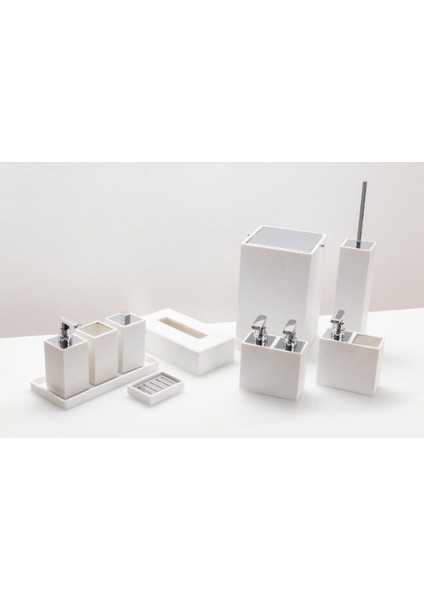 Diş Fırçalığı Beyaz/Krom Renk 128X73X73 Mm modelleri