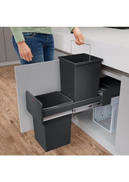 2X14 Lt Dolap Içi Çöp Kovası