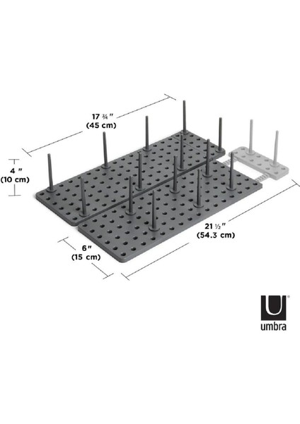 Peggy Mutfak Dolabı, Raf Ve Çekmece Düzenleyici Tepsi Kömür Rengi