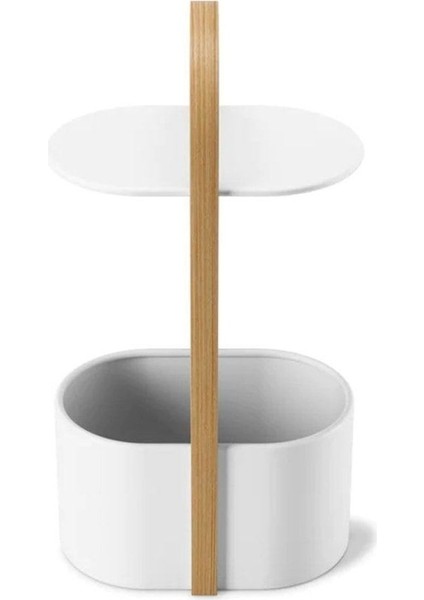 Belwood Beyaz Yan Sehpa 30 x 28 x 72 cm