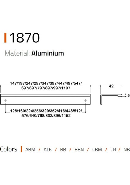 1870 Entegre Kulp Siyah Renk 160 Mm