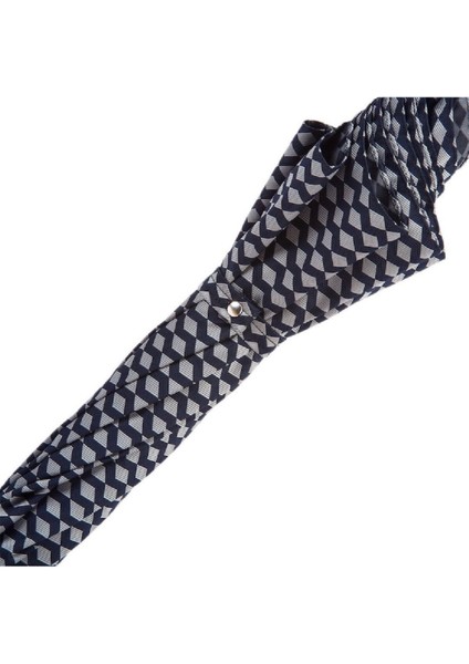 Siyah Deri Saplı Siyah/Gri Desenli Otomatik Şemsiye 95 Cm fırsatları