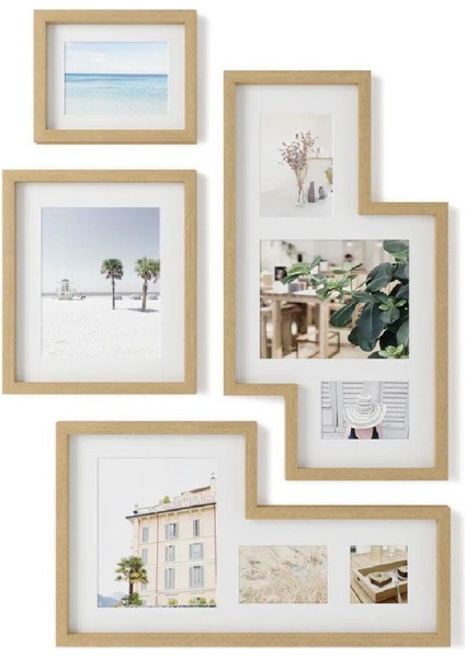 Mingle Gallery Resim Çerçevesi Seti Doğal Renk