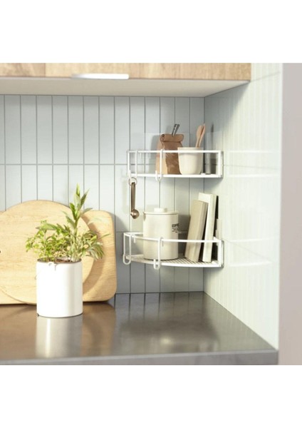 Cubıko 2'Li Beyaz Yapışkanlı Köşe Şampuanlık modelleri