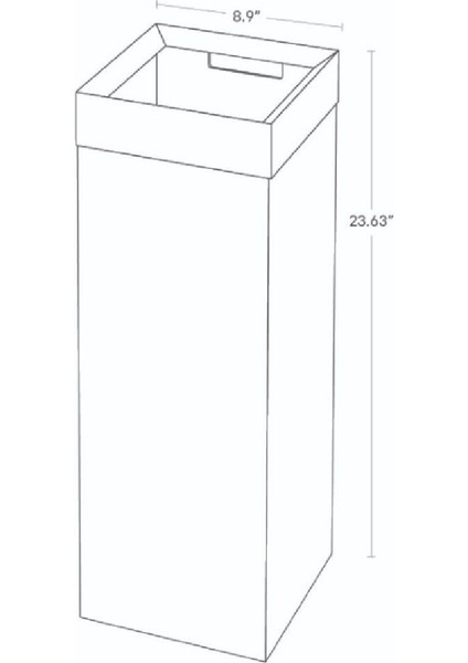 Tower Uzun Çöp Kovası Beyaz 27 L