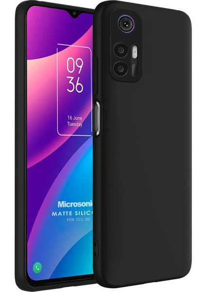 Matte Silicone Tcl 30 Plus Kılıf Siyah