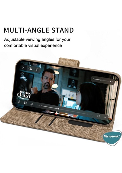 Xiaomi Redmi Note 11 Pro 5g Kılıf Fabric Book Wallet Gold