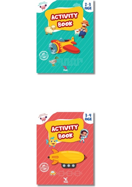 3 - 5 Yaş İlk İngilizce Aktivite Kitapları - 3 - 4 -5 Ages Activity Books 2 Kitap / Pedagog Onaylı