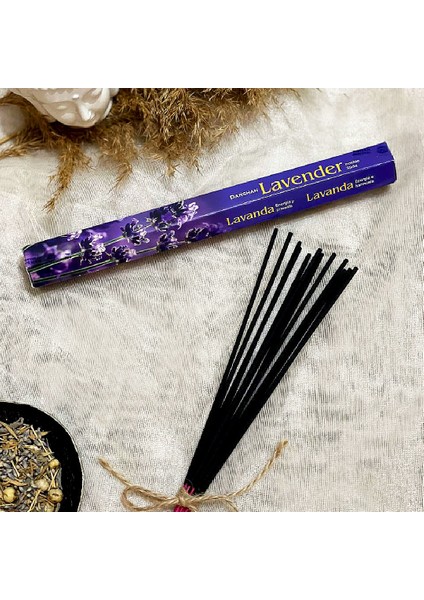 Darshan International Lavender (Lavanta) 20'li Çubuk Tütsü (1 Saate Kadar Kullanım Süresi)