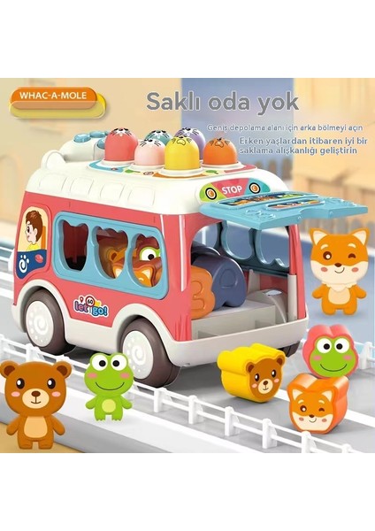 Çocuk Bulmacası Elektrikli Yer Faresi Evrensel Tekerlekli Küçük Otobüs, Aydınlatma ve Müzik ile Erkek ve Kız Çocukları Için Oyuncak Arabaları Saklayabilir (Yurt Dışından) fiyatları