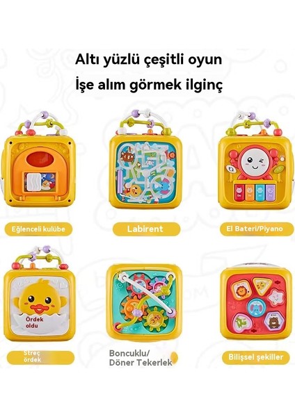 Çok Fonksiyonlu Altı Yüzlü Alkış Davul Müzik Pentahedral Bulmaca Bebekler ve Küçük Çocuklar Için Erken Eğitim Oyuncak Davul (Yurt Dışından) modelleri