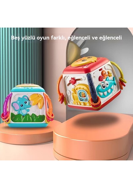 Çok Fonksiyonlu Altı Yüzlü Alkış Davul Müzik Pentahedral Bulmaca Bebekler ve Küçük Çocuklar Için Erken Eğitim Oyuncak Davul (Yurt Dışından) indirimleri