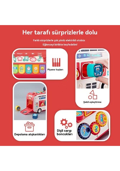 0-3 Yaş Arası Çocuklar Için Yeni Çok Işlevli Aydınlatmalı Hikaye Anlatma Makinesi, Bebek Saklama Alanı, Yapı Taşları, Müzik Otobüsü, Erken Eğitim Oyuncakları (Yurt Dışından) indirimleri