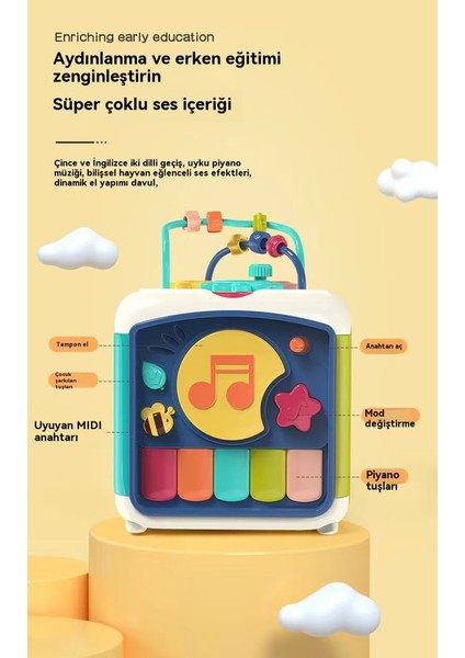 Bebek ve Yürümeye Başlayan Çocuk Akıllı Küp Erken Eğitim Oyuncağı, Bebek Altı Yüzlü Müzik El Alkışlayan Davul, Çok Taraflı Fonksiyonlu Alkışlayan Davul (Yurt Dışından) fırsatları