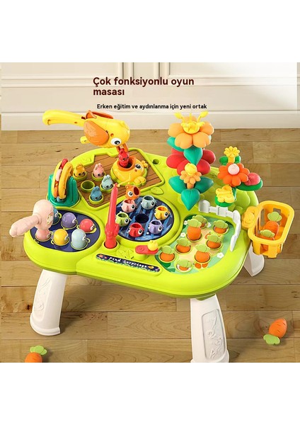 Yeni Çok Fonksiyonlu Oyun Masası Çiftlik Eğlence Parkı Abs Malzeme Ebeveyn-Çocuk Interaktif Bebek Bulmaca Oyuncak (Yurt Dışından) fırsatları