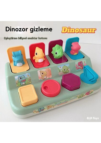 Dinozor Anahtar Paneli Pop-Up Saklambaç Kedi Nedensel Ilişki Bebek Mekanizması Kutusu Mantık Köpek Erken Eğitim Oyuncak (Yurt Dışından) fiyatları