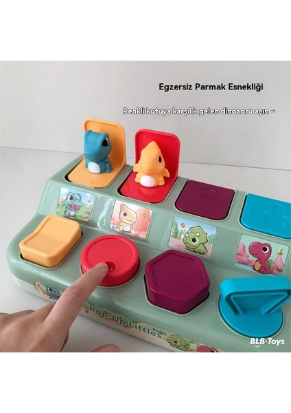 Dinozor Anahtar Paneli Pop-Up Saklambaç Kedi Nedensel Ilişki Bebek Mekanizması Kutusu Mantık Köpek Erken Eğitim Oyuncak (Yurt Dışından) fırsatları