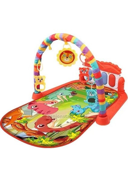Bebek Pedalı Piyano Spor Standı Müzik 0-36 Ay Bebek Emekleme Paspası Eğitici Erken Eğitim Oyuncak (Yurt Dışından)