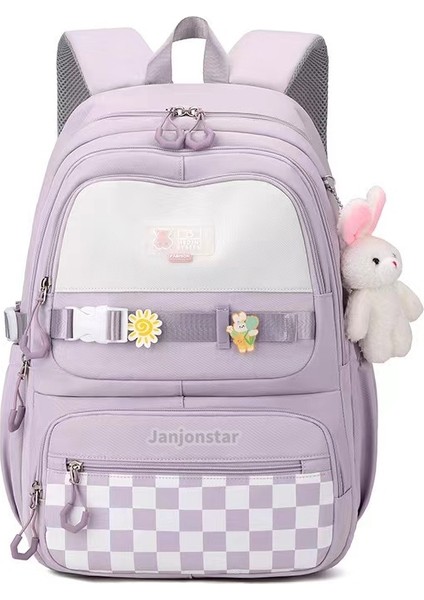 2024 Bahar Yeni Öğrenci Sırt Çantası Okul Çantası Basit Kore Tarzı Sırt Çantası Kadın Seyahat Eğlence Çantası (Yurt Dışından)