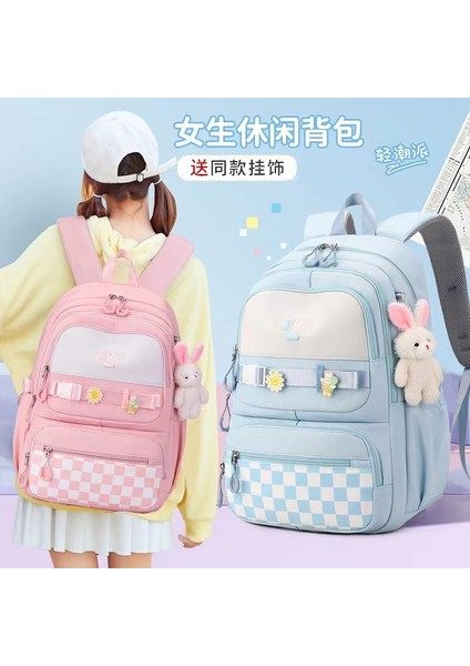 2024 Bahar Yeni Öğrenci Sırt Çantası Okul Çantası Basit Kore Tarzı Sırt Çantası Kadın Seyahat Eğlence Çantası (Yurt Dışından) indirimleri