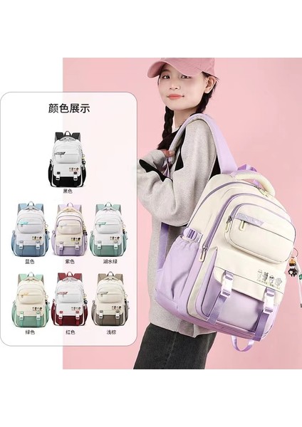 2024 Bahar Yeni Öğrenci Sırt Çantası Okul Çantası Basit Kore Tarzı Sırt Çantası Kadın Seyahat Eğlence Çantası (Yurt Dışından) modelleri