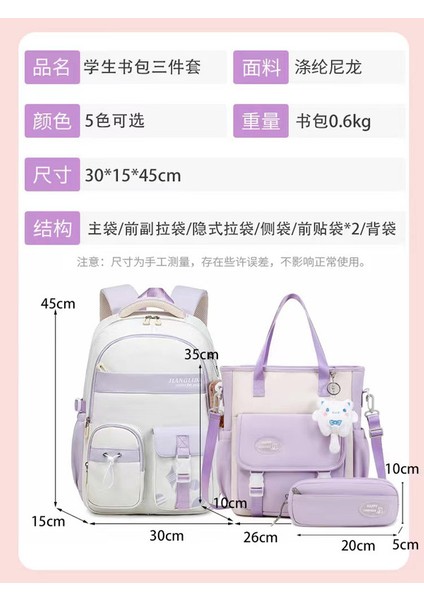 2024 Bahar Yeni Öğrenci Sırt Çantası Okul Çantası Basit Kore Tarzı Sırt Çantası Kadın Seyahat Eğlence Çantası (Yurt Dışından) fırsatları
