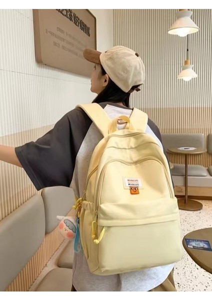 2162 Bahar Yeni Öğrenci Sırt Çantası Okul Çantası Basit Kore Tarzı Sırt Çantası Kadın Seyahat Eğlence Çantası (Yurt Dışından) fırsatları