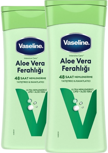 Vücut Losyonu Aloe Vera Ferahlığı Kuru Ciltler Için 200  Ml X2