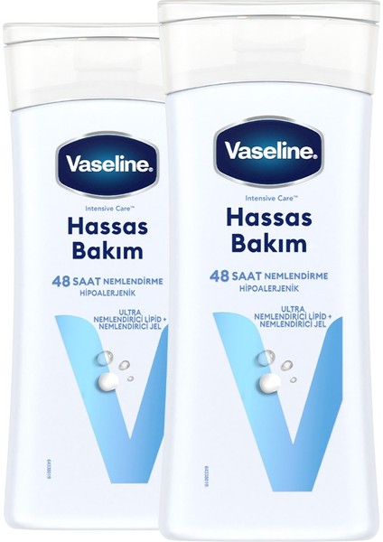 Vücut Losyonu Hassas Bakım Kuru Çok Kuru ve Hassas Ciltler İçin 200 ml x2