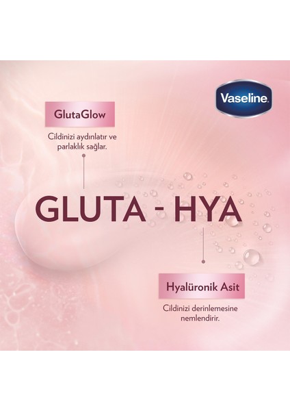 Gluta Hya Serum Etkili Losyon 200 ml + Vaseline Gluta Hya Serum Etkili UV Losyon 200 ml