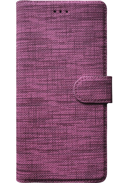 Xiaomi Redmi Note 13 Pro Plus 5g Kılıf Fabric Book Wallet Mor