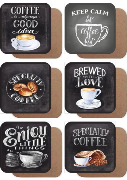 Major Selection Vintage Kahve Çekirdeği 6lı Ahşap Bardak Altlığı Seti fiyatları