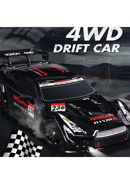 2.4ghz Işıklı 1:16 Drift Model Yedek Lastikli Uzaktan Kumandalı Drift Arabası Drag Car Yarış Arabası