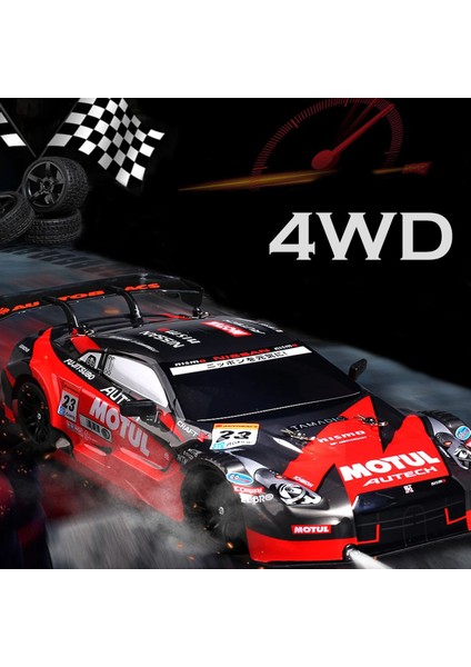 2.4ghz Işıklı 1:16 Drift Model Yedek Lastikli Uzaktan Kumandalı Drift Arabası Drag Car Yarış Arabası