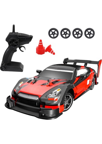 2.4ghz Işıklı 1:16 Drift Model Yedek Lastikli Uzaktan Kumandalı Drift Arabası Drag Car Yarış Arabası modelleri