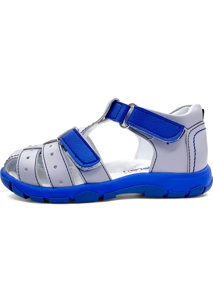 Ortopedik Erkek Çocuk Sandaleti Cayman Serisi CYM2404p Gri Saks 27