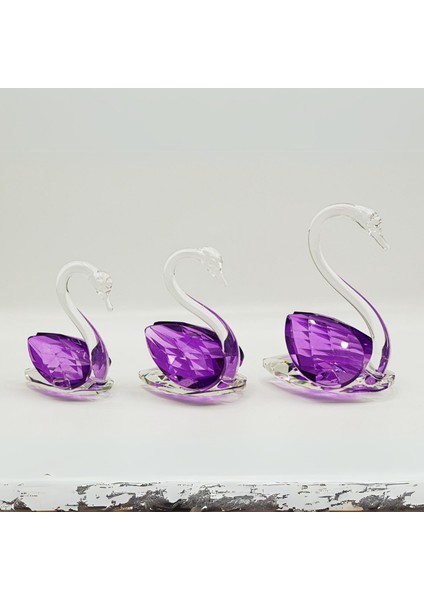 Rosabıancacasa Kristal 3'lü Kuğu Set