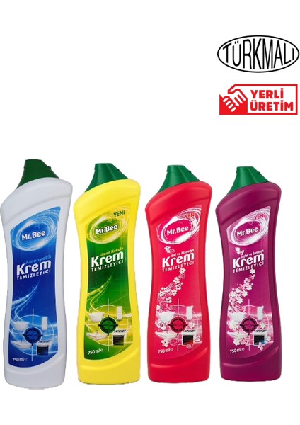 Yüzey Temizleyici Amonyak +Gül ve Manlya+Leylak Gardenya+ Limon Kokulu 750 ml 4 Lü