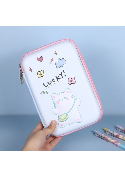 Erkekler ve Kadınlar Için Kare Karikatür Eva Kırtasiye Kutusu Basit Büyük Kapasiteli Kalem Kutusu (Yurt Dışından)