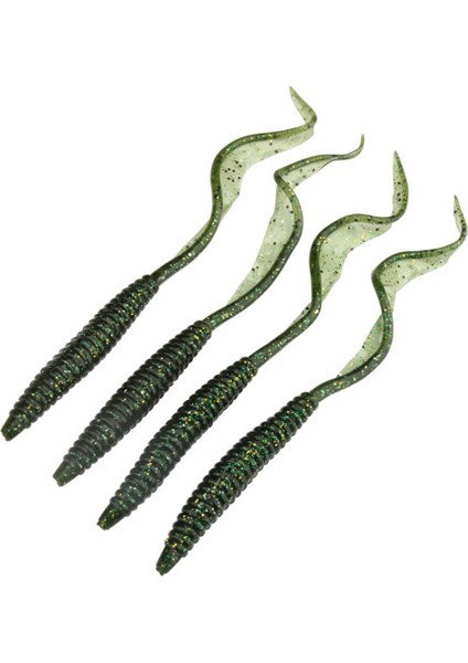 Yeşil Stil 13CM Spinpoler 18 cm 13 cm Yumuşak Cazibesi Solucan Yemler Esnek Uzun Kuyruk 4 Renk Silikon Solucan Solucanlar Gerçekçi Balıkçılık Cazibesi Ack (Yurt Dışından)