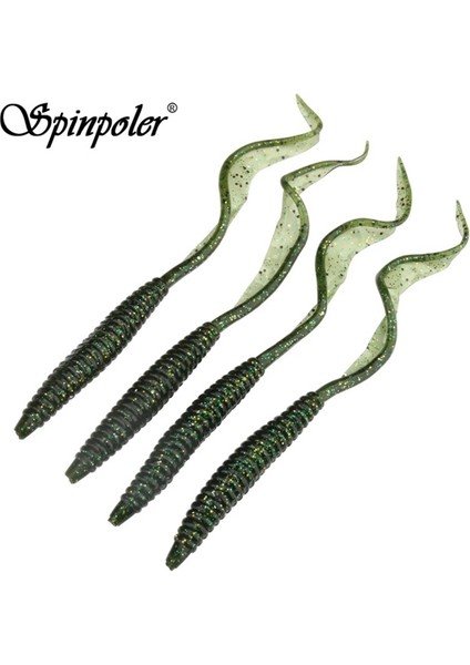 Yeşil Stil 13CM Spinpoler 18 cm 13 cm Yumuşak Cazibesi Solucan Yemler Esnek Uzun Kuyruk 4 Renk Silikon Solucan Solucanlar Gerçekçi Balıkçılık Cazibesi Ack (Yurt Dışından) fiyatları