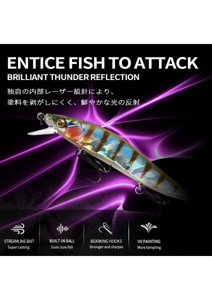 D Tarzı Bearkıng 9.8 cm 10G Sp Dalış Profesyonel Minnow Wobbler Balıkçılık Lures Lijerkbaits Yapay Yem Predator Mücadele (Yurt Dışından)