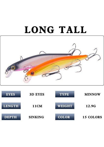 No.1 Stili Gcm Minnow Cazibesi Wobbler Balıkçılık Cazibesi Yapay Jerkbait Yüksek Li Kancalar Sığ Dalış Askıya Alma (Yurt Dışından) fırsatları