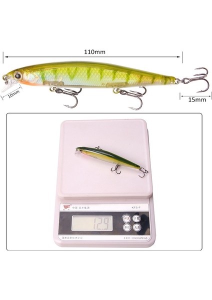 No.1 Stili Gcm Minnow Cazibesi Wobbler Balıkçılık Cazibesi Yapay Jerkbait Yüksek Li Kancalar Sığ Dalış Askıya Alma (Yurt Dışından) indirimleri