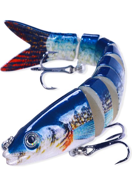 No.7 Tarzı 13.4 cm 18G Wobblers Pike Balıkçılık Lures Yapay Çok Eklemli Bölümler Yapay Sert Yem Trolling Pike Sazan Balıkçılık Araçları (Yurt Dışından)
