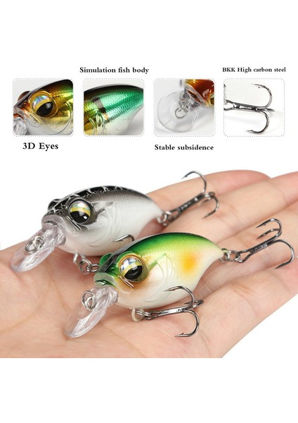K Tarzı 48MM-11G Yeni Crankbait Wobblers Cazibesi G G Yüksek Li Kancalar 10 Farklı Renk Yapay Yem Sert Balıkçılık Krank (Yurt Dışından) fiyatları