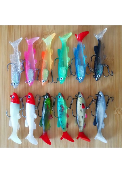 B Tarzı .5cg Wobbler Kurşun Yumuşak Cazibesi Jig Yapay Silikon Yem Tiz Kanca Swimbait Kış Bas Pesca Olta Takımı (Yurt Dışından) modelleri