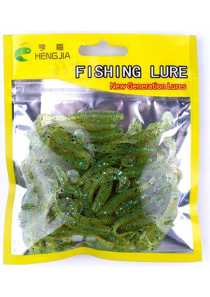 No.1 Stili Hengjia Lot 4.5cm Küçük Yumuşak Solucan Swimbait T Kuyruk Silikon Yem Wobbler Sazan Bas Pike Için Olta Takımı (Yurt Dışından)