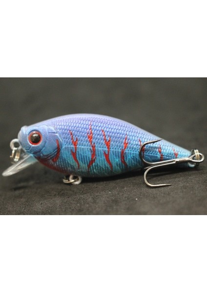 C547X66 Tarzı Wlure Crankbait Balıkçılık Cazibesi 6.5 cm 7.4g Düz Gövde Geniş Wobbler Misk Yem Yüzen Tank Test Edilmiş Sert Yem Varyant Renk (Yurt Dışından)
