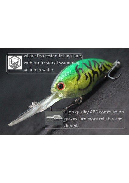 C733X69 Stili Wlure Balıkçılık Lures Crankbait Wobbler 11G 8.5 cm Derin Su Dalgıç Sıkı Yüzen Yüksek Reflectio (Yurt Dışından) modelleri